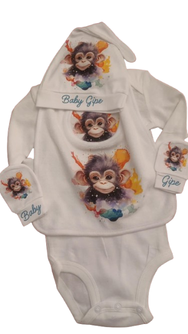 Custom printed baby set